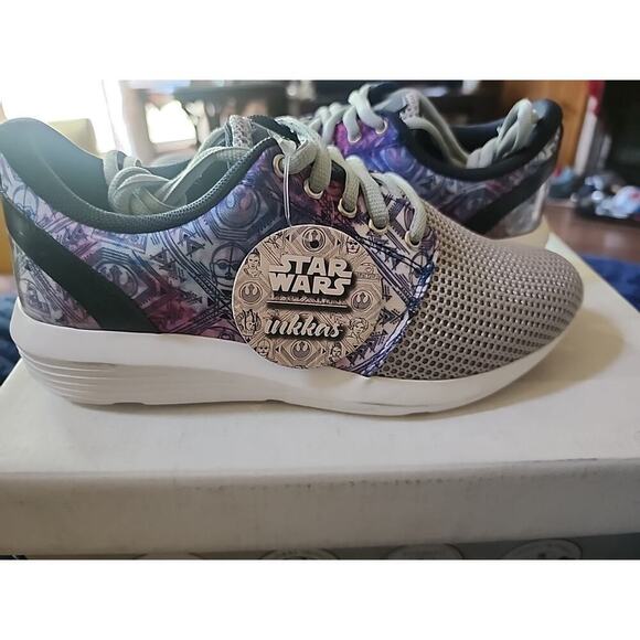 Inkkas Sneakers Star Wars Favorite Droids Flex Force Women's 6 Men's 4 New Rare - Picture 3 of 8